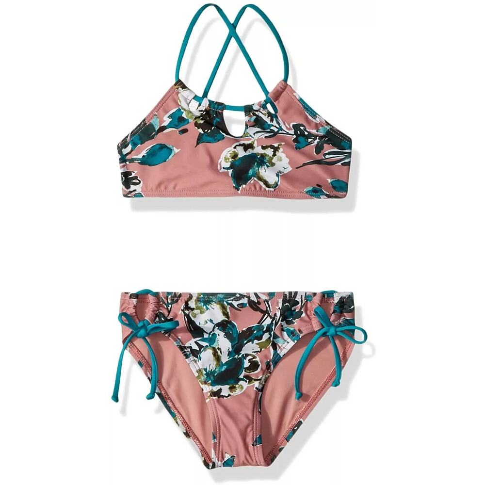 Splendid Girls - Tie Dye Stripe High Neck Bikini Set SZ 8